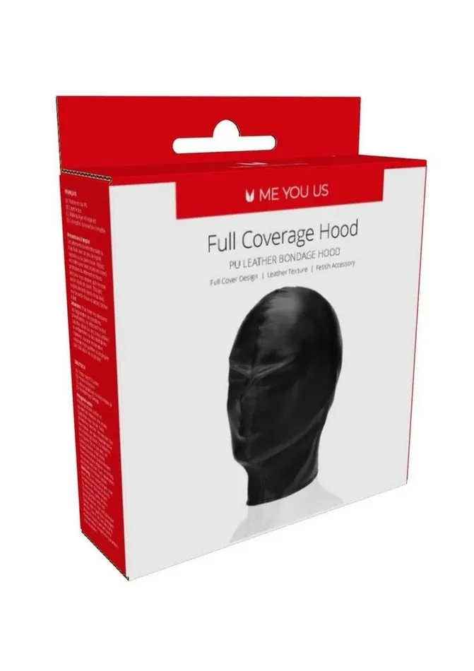 Me You Us Restraints ME YOU US Full Coverage Hood Pu Leather Bondage Hood