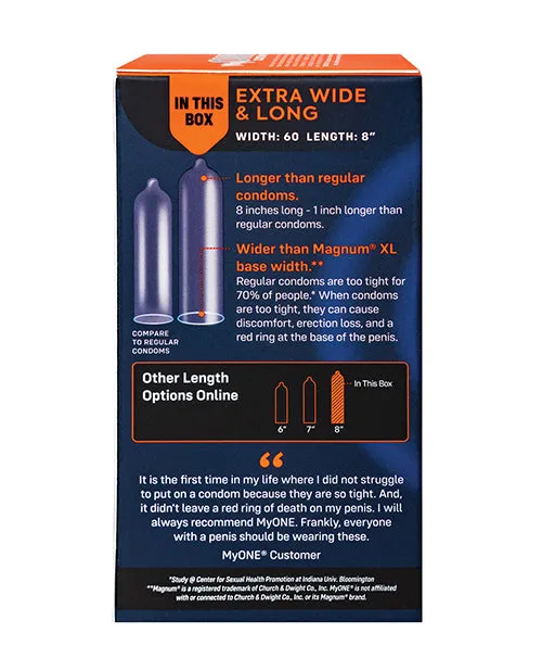 My One Extra Wide Long Condoms Pack of 10 Paradise Marketing Vibrators