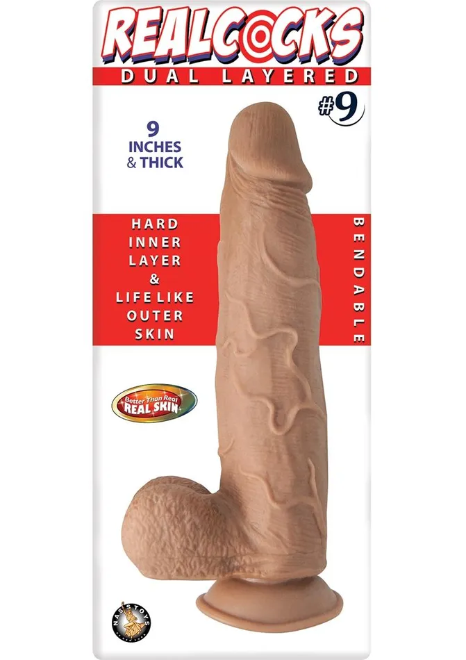 Realcocks Dual Layered 9 Bendable Thick Dildo Realcocks Dildos Realcocks Dual Layered 9 Bendable Thick Dildo Realcocks Dildos