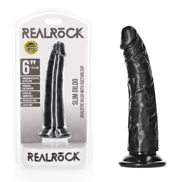 REALROCK Realistic Slim Dildo without Balls 155 cm Black 155 cm 6 Dong Shots Toys Dildos REALROCK Realistic Slim Dildo without Balls 155 cm Black 155 cm 6 Dong Shots Toys Dildos