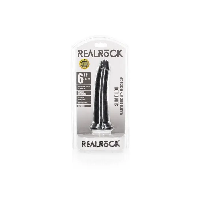 REALROCK Realistic Slim Dildo without Balls 155 cm Black 155 cm 6 Dong Shots Toys Dildos REALROCK Realistic Slim Dildo without Balls 155 cm Black 155 cm 6 Dong Shots Toys Dildos