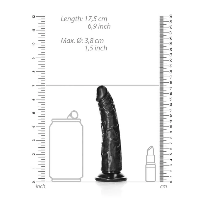 REALROCK Realistic Slim Dildo without Balls 155 cm Black 155 cm 6 Dong Shots Toys Dildos REALROCK Realistic Slim Dildo without Balls 155 cm Black 155 cm 6 Dong Shots Toys Dildos