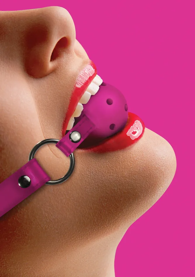 Shots Ouch Vibrators Gag Ball Pink