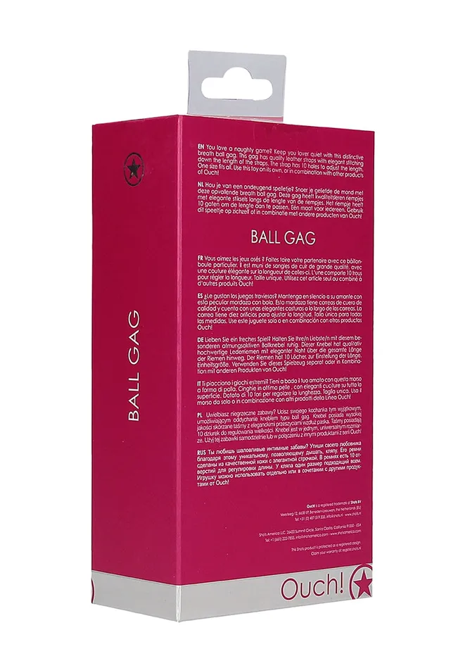 Shots Ouch Vibrators Gag Ball Pink