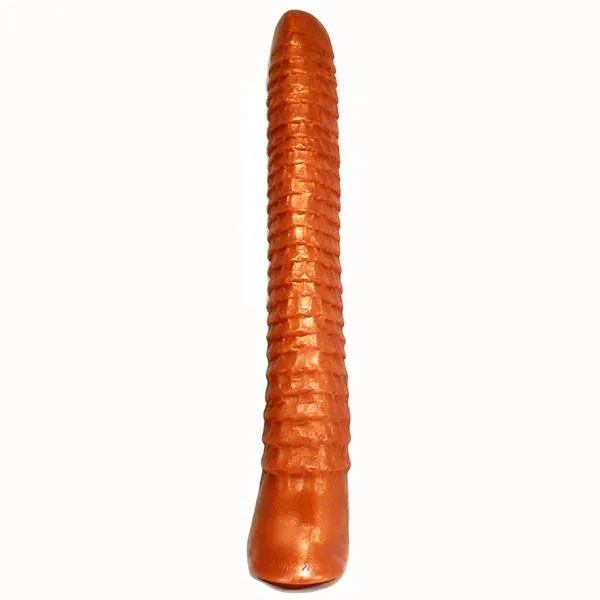 SquarePegToys SquarePegToys Worm Long Anal Toy in SuperSoft Bronze Silicone Anal