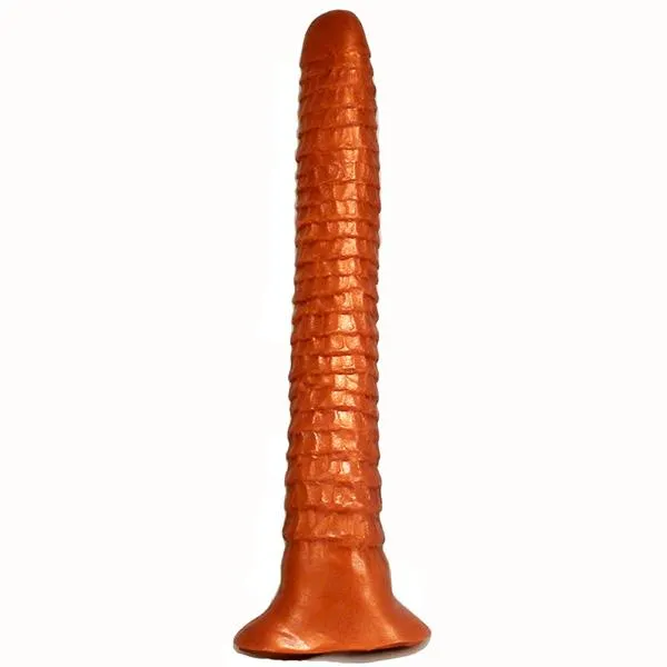 SquarePegToys SquarePegToys Worm Long Anal Toy in SuperSoft Bronze Silicone Anal