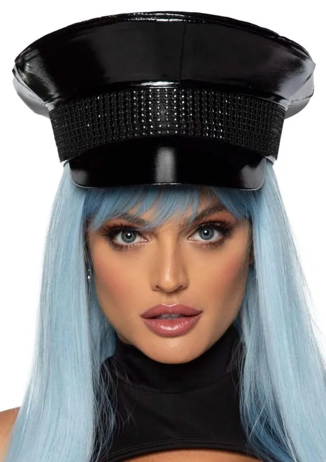 Vibrators Leg Avenue Leg Avenue Rhinestone Trimmed Military Hat