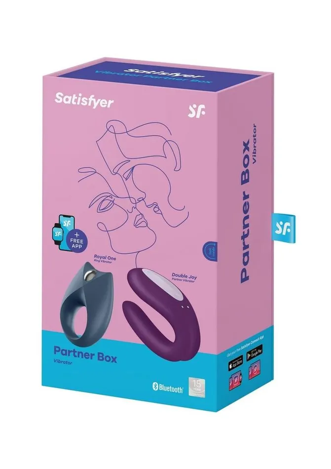 Vibrators Satisfyer Satisfyer Partner Box 2 Couples Kit Includes Double Joy and Royal One Vibrators Satisfyer Satisfyer Partner Box 2 Couples Kit Includes Double Joy and Royal One