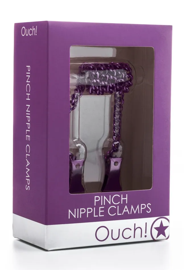 Vibrators Shots Ouch Pinch Nipple Clamps Purple