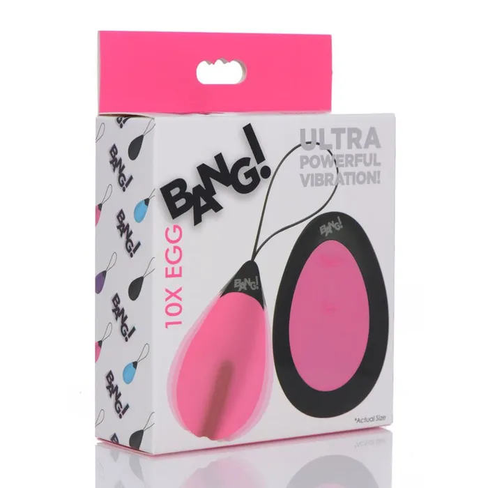 XR Brands Vibrators Bang10X Vibrating Egg Remote Pink