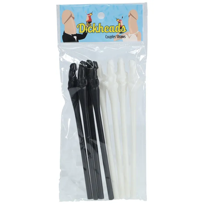 Anal Shots Toys The Dickheads Hen Party Couples Straws Black And White