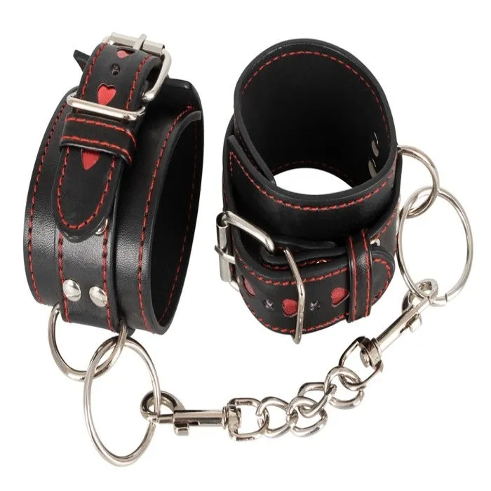 Bad Kitty Bad Kitty Hand Cuffs with Red Hearts Restraints