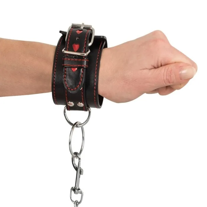 Bad Kitty Bad Kitty Hand Cuffs with Red Hearts Restraints Bad Kitty Bad Kitty Hand Cuffs with Red Hearts Restraints