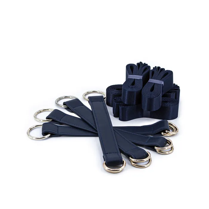 Bondage Couture Tie Down Straps Blue nsnovelties Vibrators