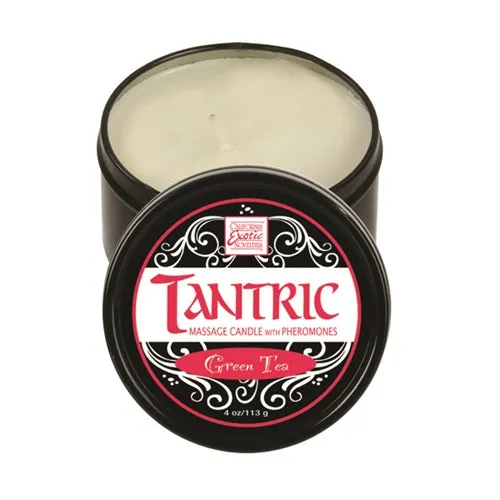CalExotics Couples Tantric Soy Massage Candle With Pheromones Green Tea