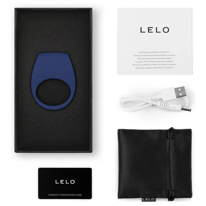 Couples Lelo Tor 3 Vibrating Cock Ring Blue Lelo