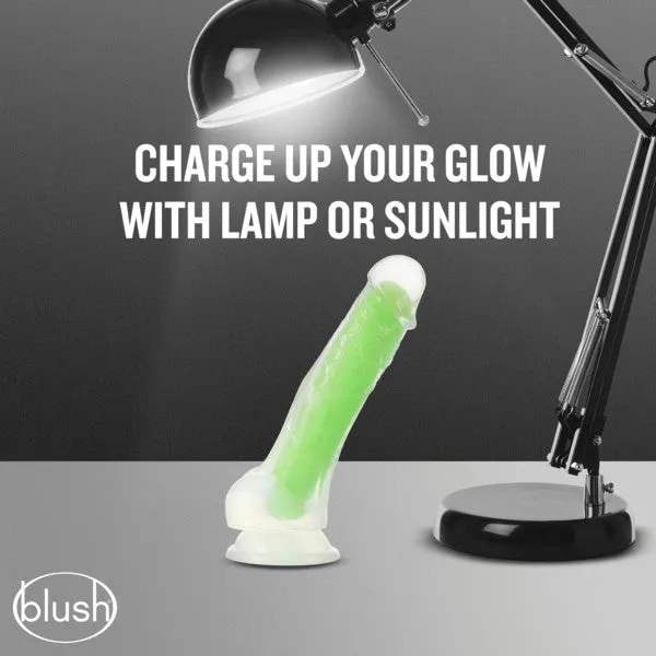 Dildos Neo Elite Glow In The Dark 75 In Silicone Dual Density Cock W Balls Neon Green Blush Novelties