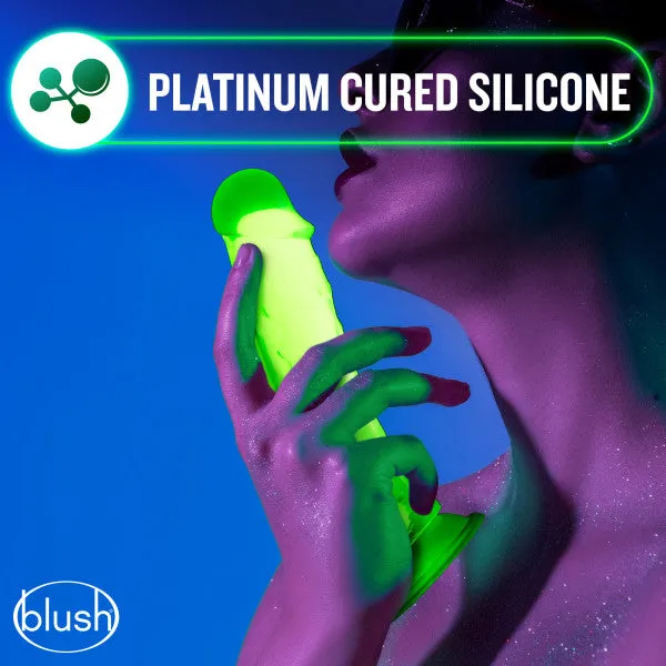 Dildos Neo Elite Glow In The Dark 75 In Silicone Dual Density Cock W Balls Neon Green Blush Novelties