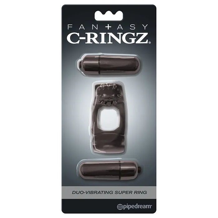 Fantasy CRingz DuoVibrating Super RingBlack PIPEDREAM Male Sex Toys