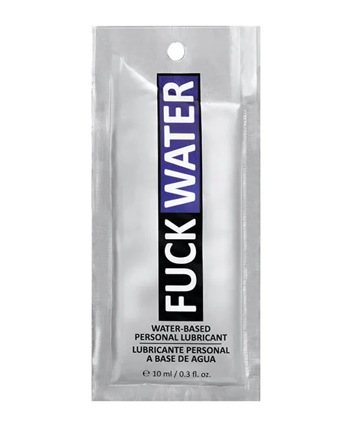 Fuck Water 3 Oz Clear Water Based Lubricant Pillow Packs Picture Brite Anal