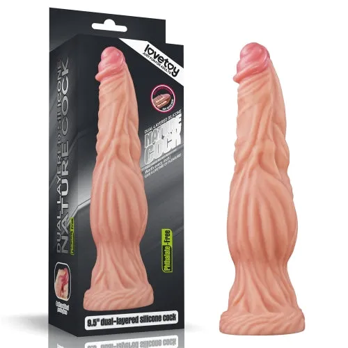 Lovetoy 95 Inch Dual Layered Silicone Cock Flesh Pink Lovetoy Dildos Lovetoy 95 Inch Dual Layered Silicone Cock Flesh Pink Lovetoy Dildos
