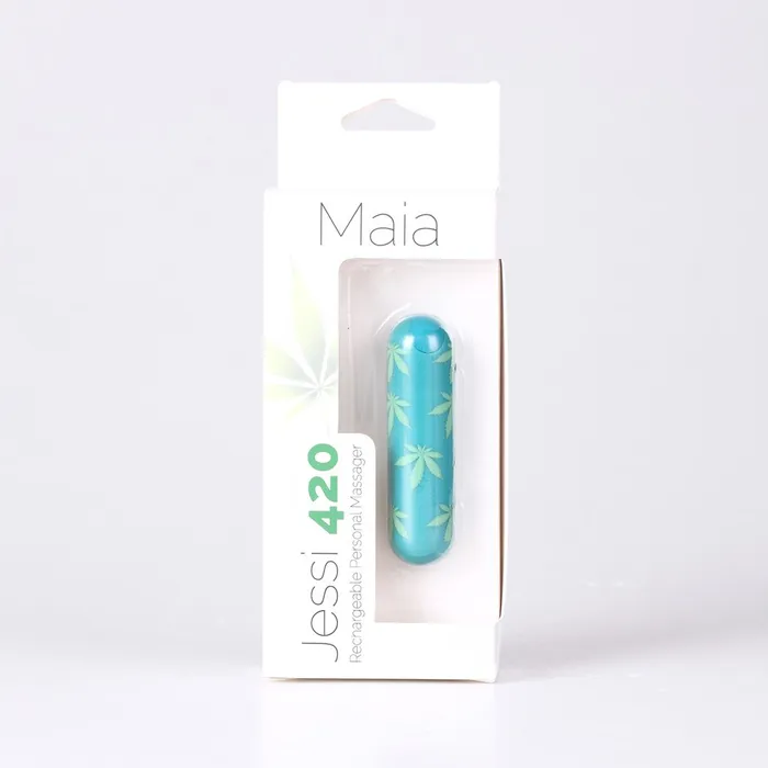 Maia Toys Female Sex Toys Jessi 420 10 Function Mini Rechargeable Vibrating Bullet in Emerald