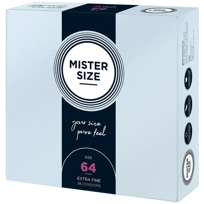 Male Sex Toys Mister Size Mister Size 64mm Your Size Pure Feel Condoms 36 Pack Male Sex Toys Mister Size Mister Size 64mm Your Size Pure Feel Condoms 36 Pack