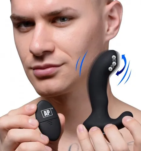 Male Sex Toys XR Brands Alphapro 10x Pmassage Moving Bead Prostate Stimulator