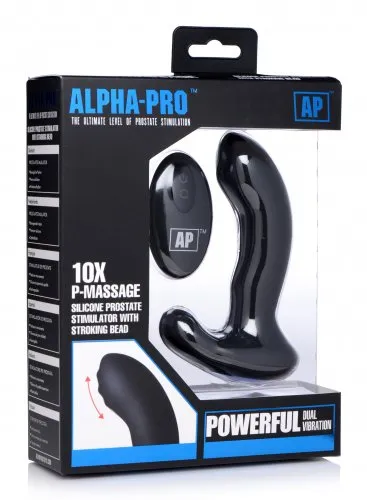 Male Sex Toys XR Brands Alphapro 10x Pmassage Moving Bead Prostate Stimulator