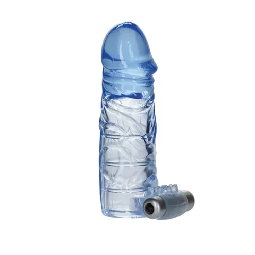 Up Extended It Up Vibrating Extension Sleeve Blue CalExotics Male Sex Toys