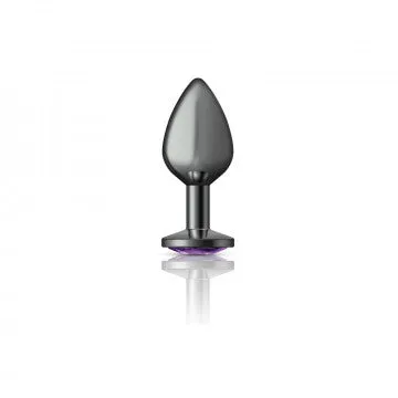 Viben Anal Cheeky Charms Round Purple Medium Gunmetal Butt Plug Viben Anal Cheeky Charms Round Purple Medium Gunmetal Butt Plug