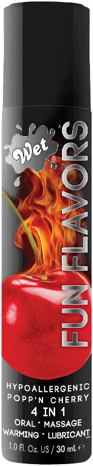 Wet Lubricants Wet Fun Flavors Poppn Cherry Warming Lubricant 1 Fl Oz