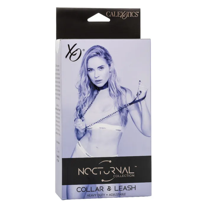 Anal CalExotics Nocturnal Collection Collar and Leash Black Anal CalExotics Nocturnal Collection Collar and Leash Black
