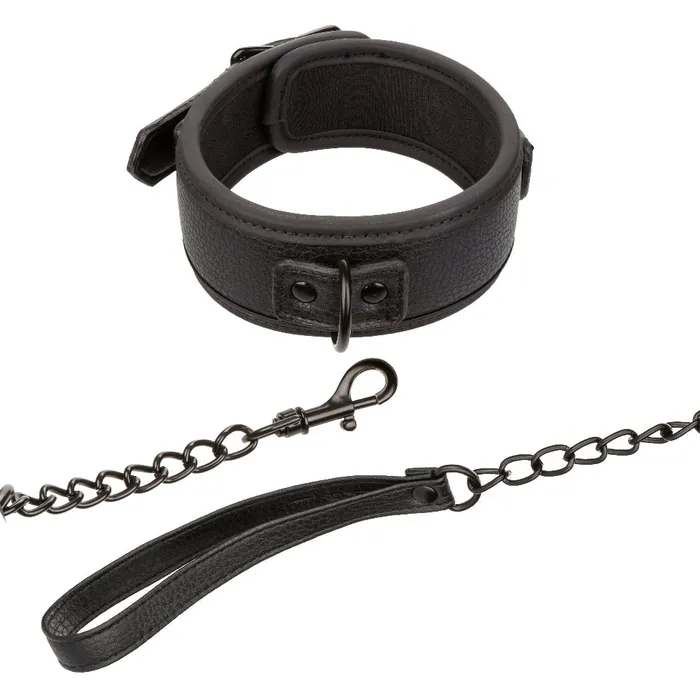 Anal CalExotics Nocturnal Collection Collar and Leash Black Anal CalExotics Nocturnal Collection Collar and Leash Black