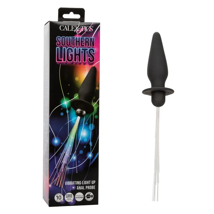 CalExotics Anal Southern Lights Vibrating Light Up Anal Probe Black
