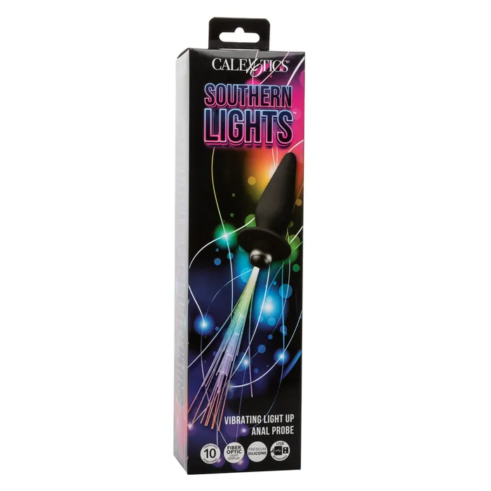 CalExotics Anal Southern Lights Vibrating Light Up Anal Probe Black CalExotics Anal Southern Lights Vibrating Light Up Anal Probe Black