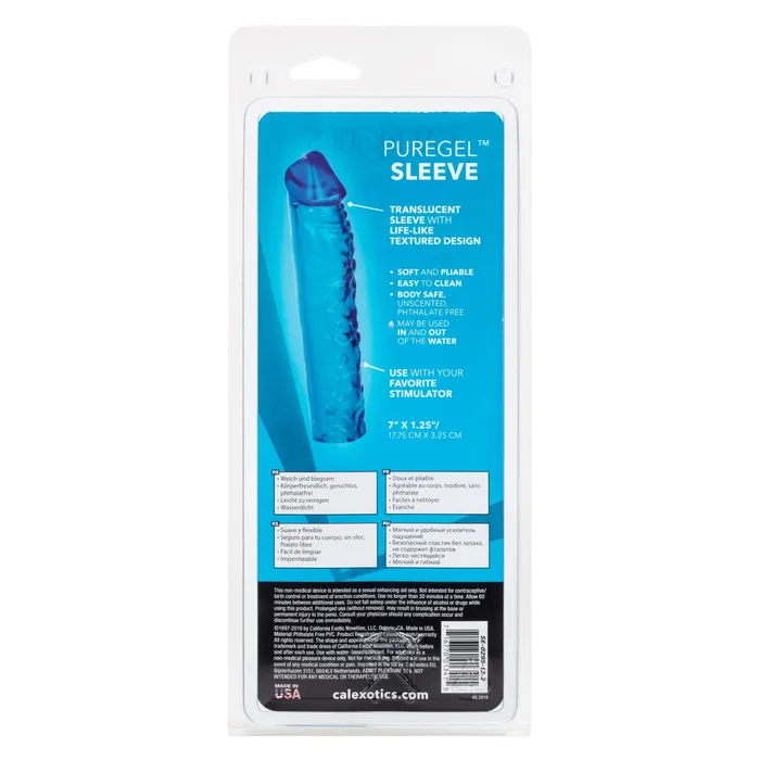 CalExotics Male Sex Toys Puregel Sleeve Teal CalExotics Male Sex Toys Puregel Sleeve Teal