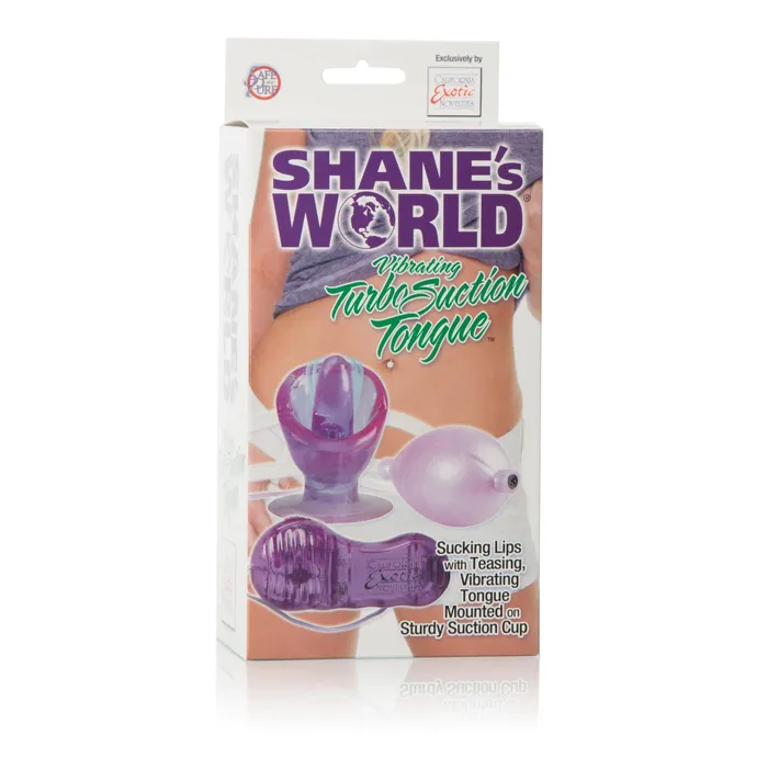 CalExotics Vibrators Shanes World Vibrating Turbo Suction Tongue Purple