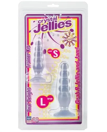Doc Johnson Crystal Jellies Anal Delight Trainer Kit Clear Anal