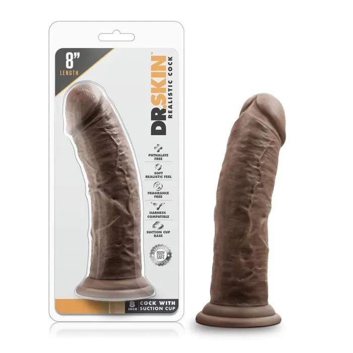 Dr Skin 8 Inch Cock With Suction Cup Chocolate Blush Novelties Female Sex Toys Dr Skin 8 Inch Cock With Suction Cup Chocolate Blush Novelties Female Sex Toys