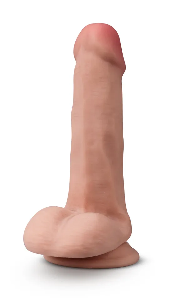 Dr Skin Plus 6 Inch Posable Dildo With Balls Mocha Blush Novelties Dildos