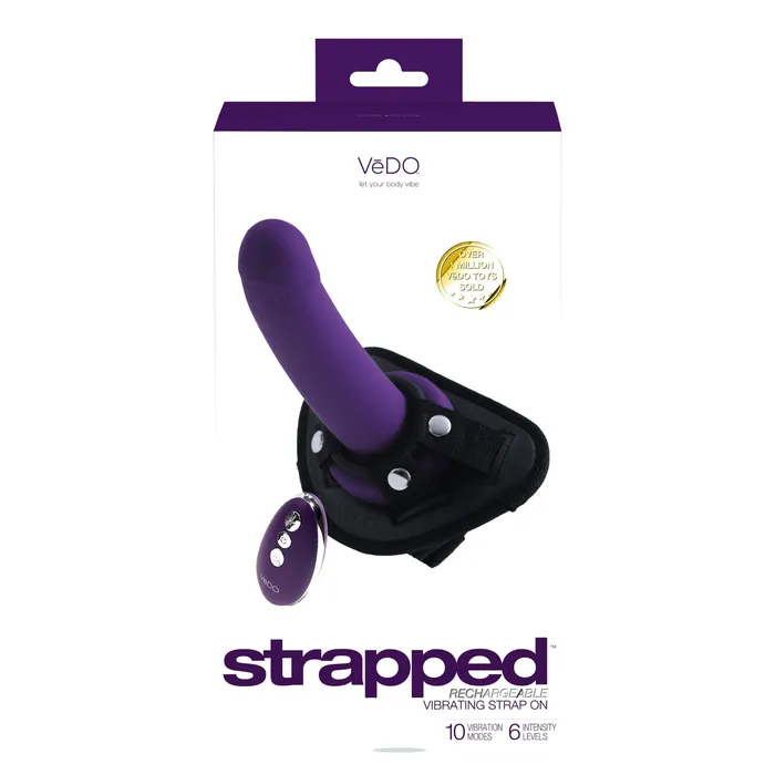 Female Sex Toys VeDO Strapped Rechargeable Strap on Purple Female Sex Toys VeDO Strapped Rechargeable Strap on Purple