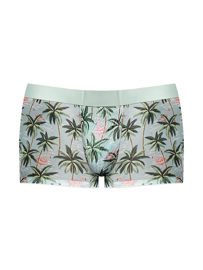 Hosiery Male Power Sheer Prints Seamless Sheer Short Medium Flamingo