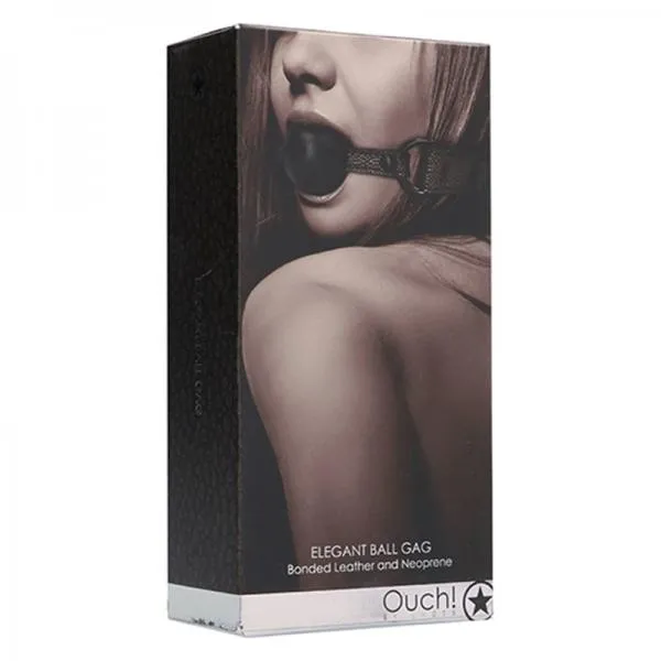Shots America LLC Couples Ouch Ouch Elegant Ball Gag Titanium Grey