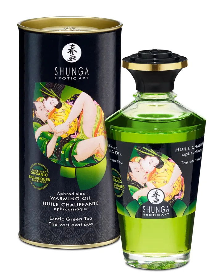 Shunga Aphrodisiac Warming Oil Exotic Green Tea Female Sex Toys