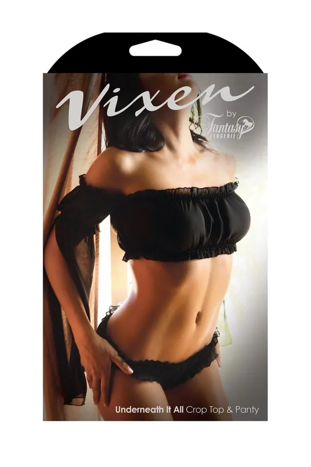 Underneath It All Crop Top Panty One Size Fantasy Lingerie Female Sex Toys Underneath It All Crop Top Panty One Size Fantasy Lingerie Female Sex Toys