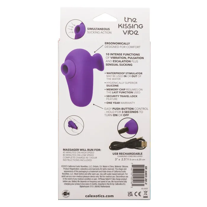 Vibrators CalExotics Neon Vibes the Kissing Vibe Purple Vibrators CalExotics Neon Vibes the Kissing Vibe Purple
