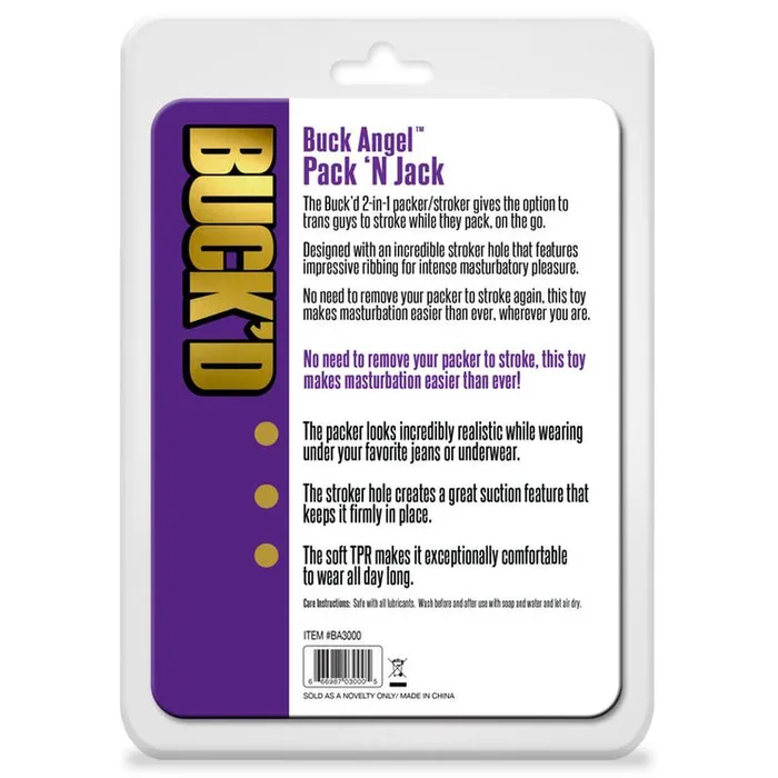 Boneyard Male Sex Toys Buckd Pack n Jack 2 in 1 Stroker Packer