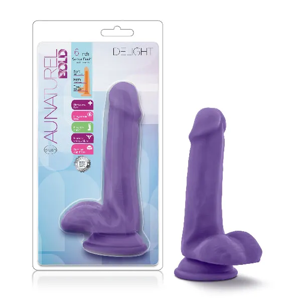 Dildos Au Natural Bold Delight 6in Dildo Purple Blush