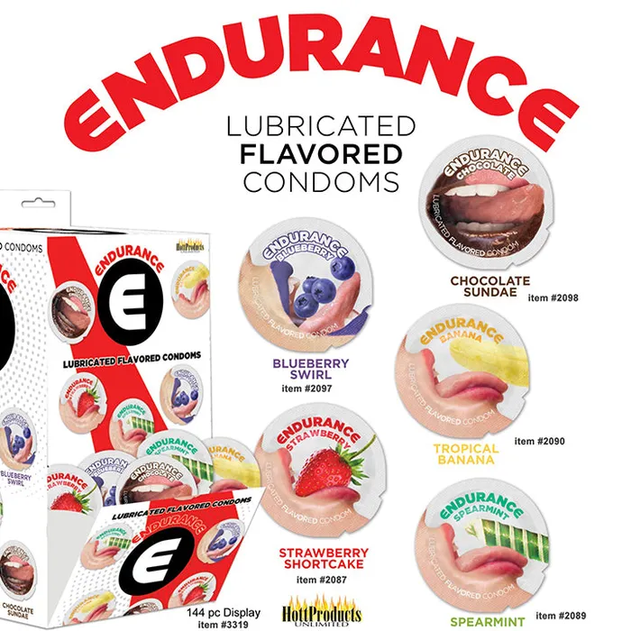 Endurance Flavored Condoms Hott Products Vibrators